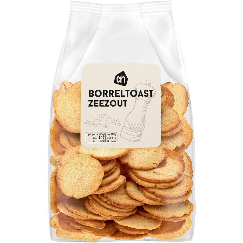 Borreltoast zeezout
